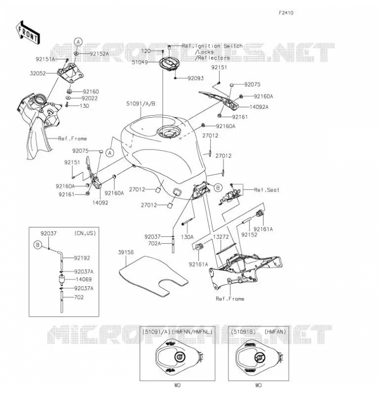 FUEL TANK Kawasaki MOTOS 636 2021 NINJA ZX-6R  ZX636HMFNN