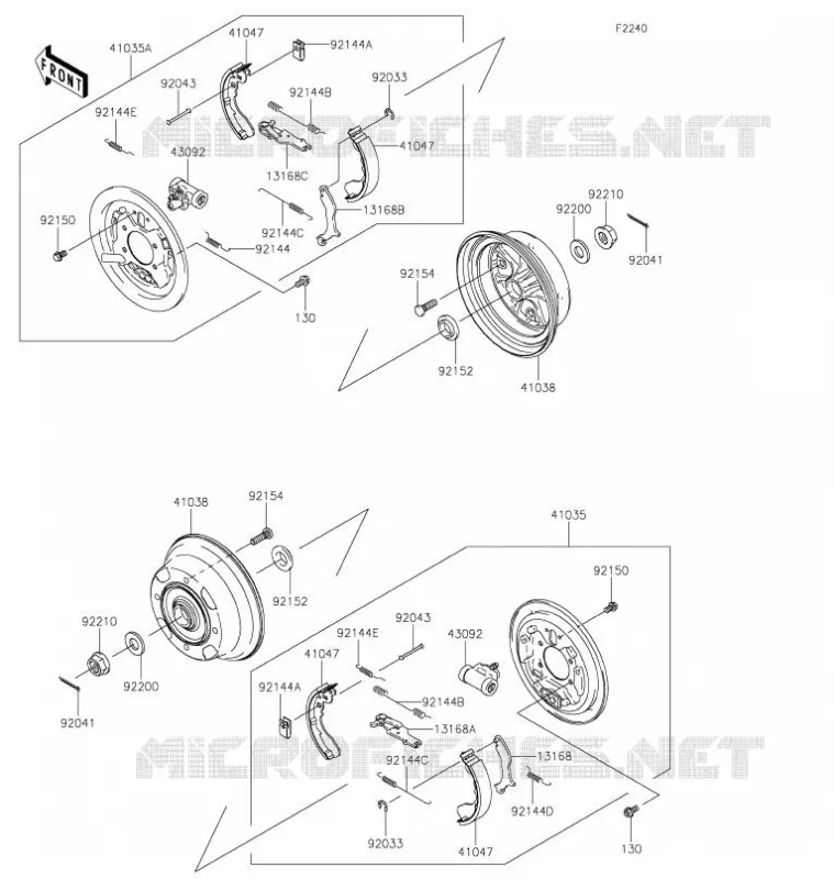 REAR HUB - BRAKE Kawasaki SSV 400 2021 MULE SX  KAF400JMFNN