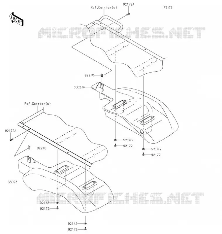 REAR FENDER Kawasaki SSV 400 2021 MULE SX  KAF400JMFNN