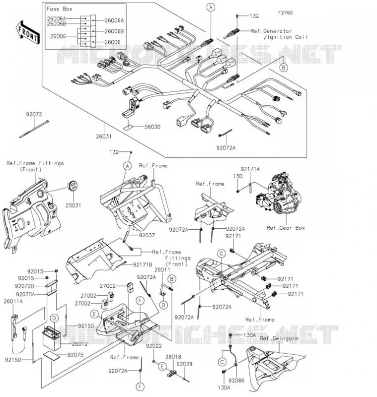 CHASSIS ELECTRICAL EQUIPMENT Kawasaki SSV 400 2021 MULE SX 4X4  KAF400RMFNN