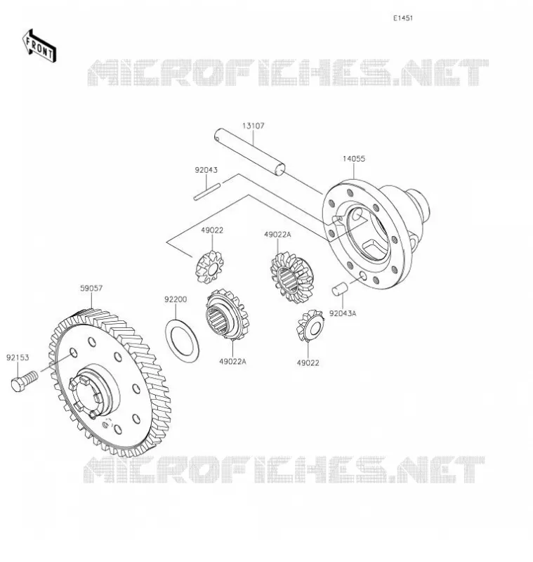 DIFFERENTIAL Kawasaki SSV 400 2021 MULE SX 4X4  KAF400RMFNN