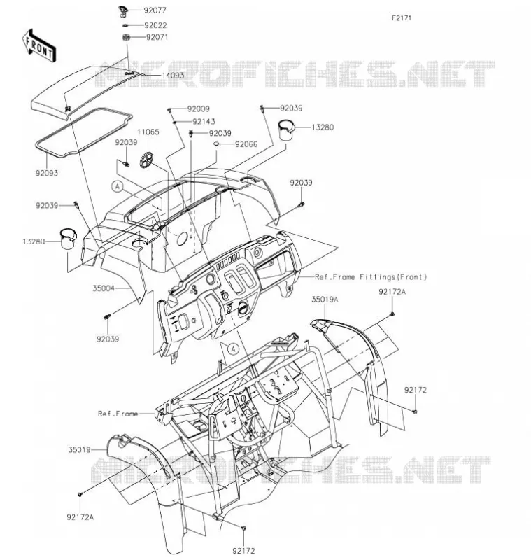 FRONT FENDER Kawasaki SSV 400 2021 MULE SX 4X4  KAF400SMFNN