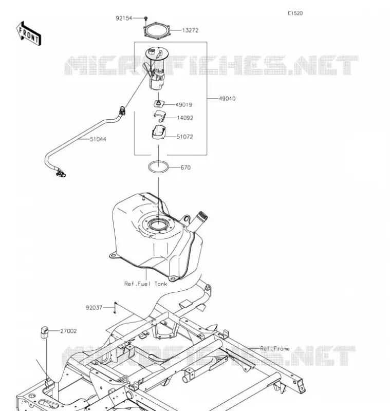 FUEL PUMP Kawasaki SSV 400 2021 MULE SX 4X4  KAF400SMFNN