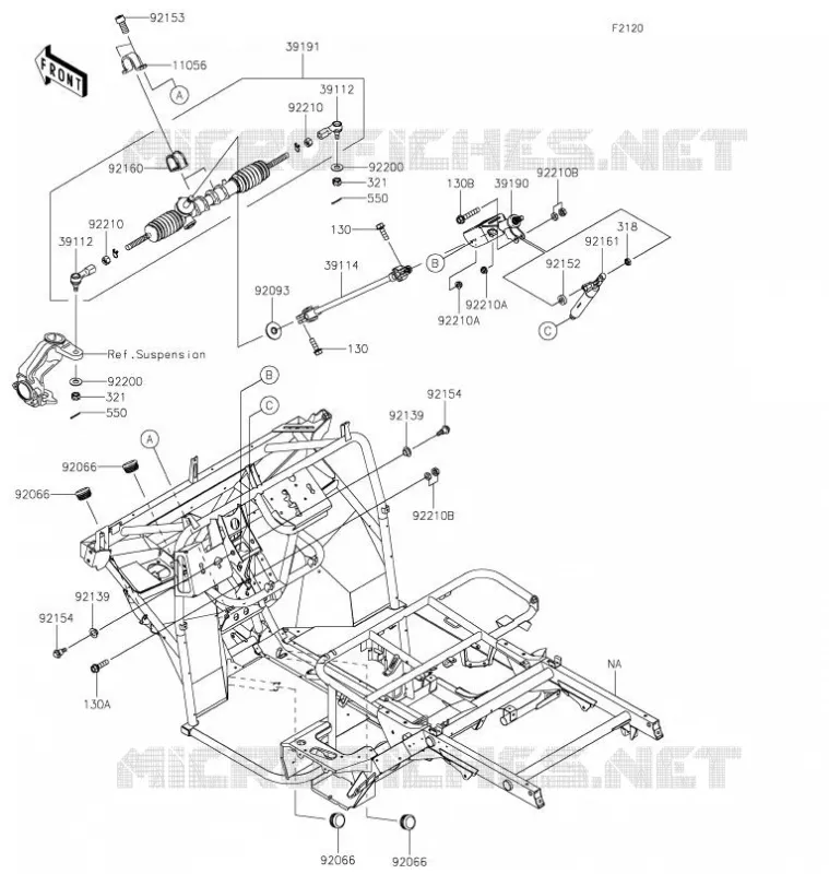 CHASSIS Kawasaki SSV 400 2021 MULE SX 4X4  KAF400TMFNN
