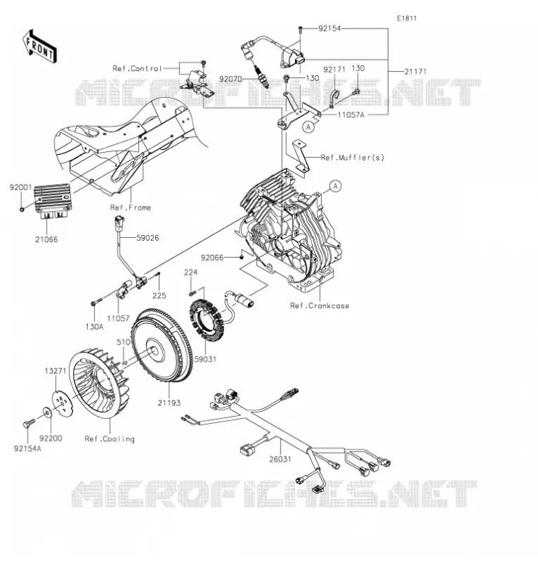 GENERATOR - COIL Kawasaki SSV 400 2021 MULE SX 4X4  KAF400TMFNN
