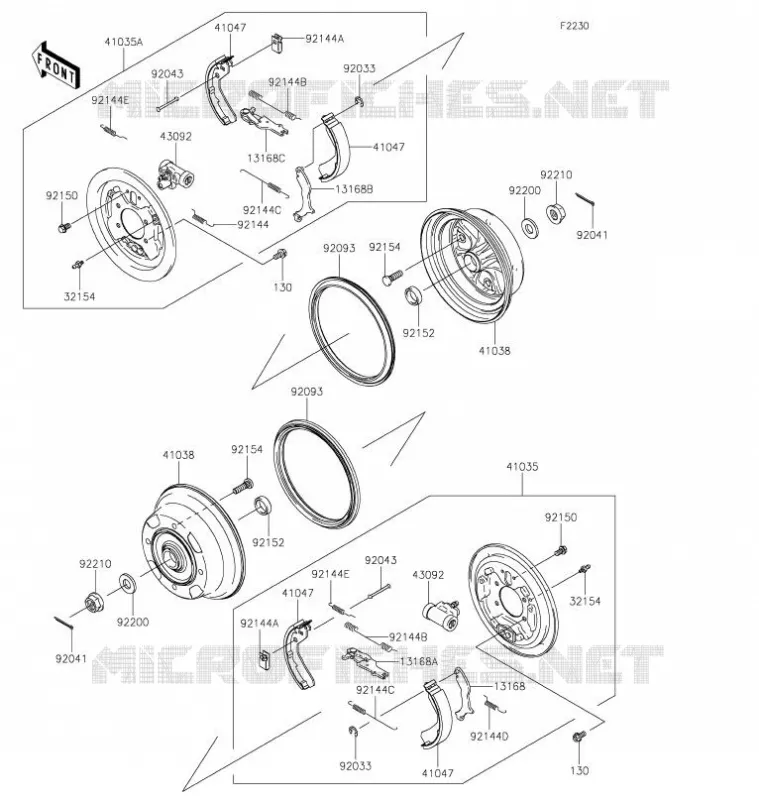 FRONT HUB - BRAKE Kawasaki SSV 400 2021 MULE SX 4X4  KAF400WMFNN