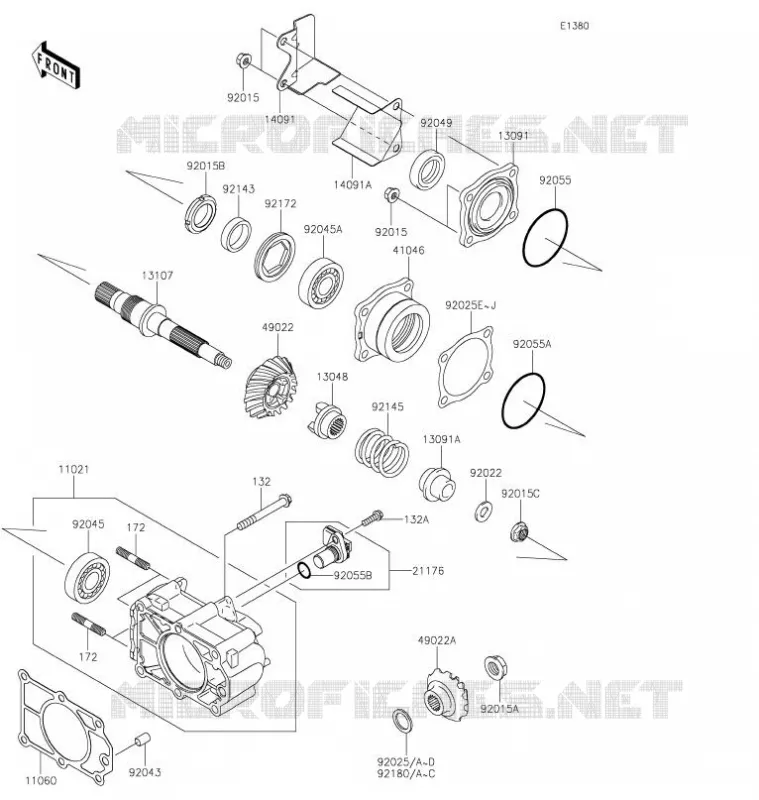 DRIVE SHAFT Kawasaki SSV 620 2021 MULE 4010 4X4  KAF620MMFNN