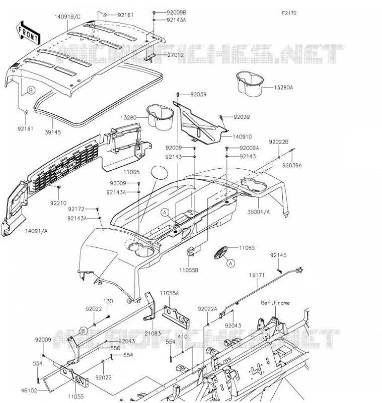 FENDER Kawasaki SSV 620 2021 MULE 4010 4X4  KAF620MMFNN