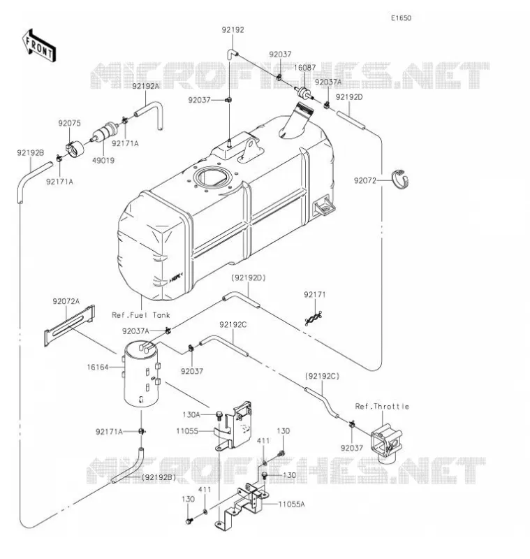 FUEL EVAPORATION SYSTEM Kawasaki SSV 620 2021 MULE 4010 4X4  KAF620MMFNN