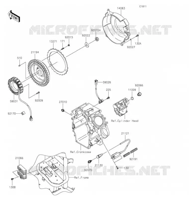 GENERATOR - COIL Kawasaki SSV 620 2021 MULE 4010 4X4  KAF620MMFNN