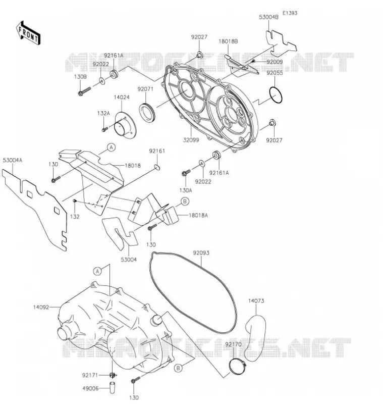 CONVERTER COVER Kawasaki SSV 620 2021 MULE 4000 TRANS  KAF620WMFNN