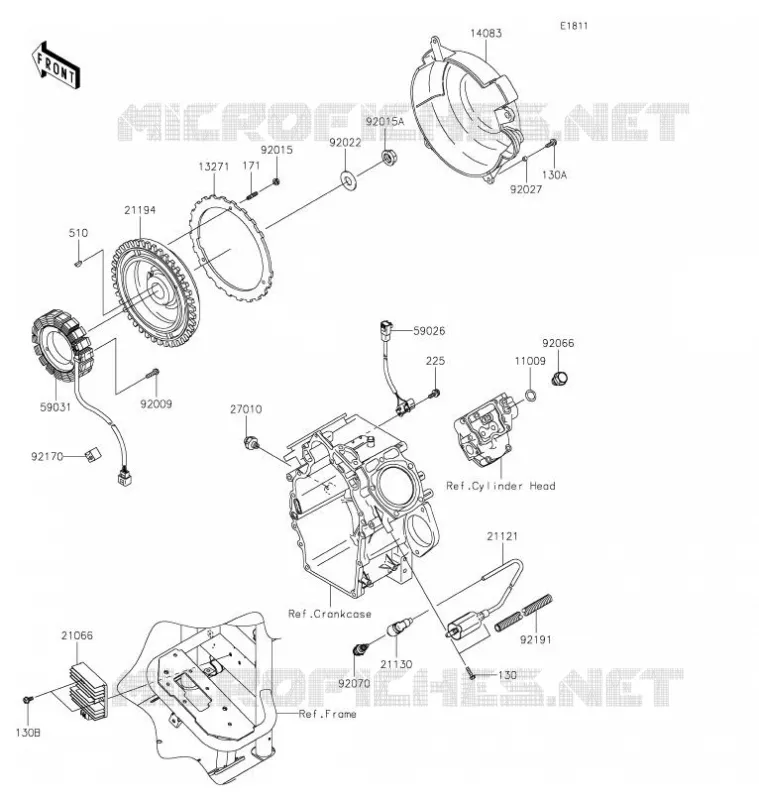 GENERATOR - COIL Kawasaki SSV 620 2021 MULE 4000 TRANS  KAF620WMFNN