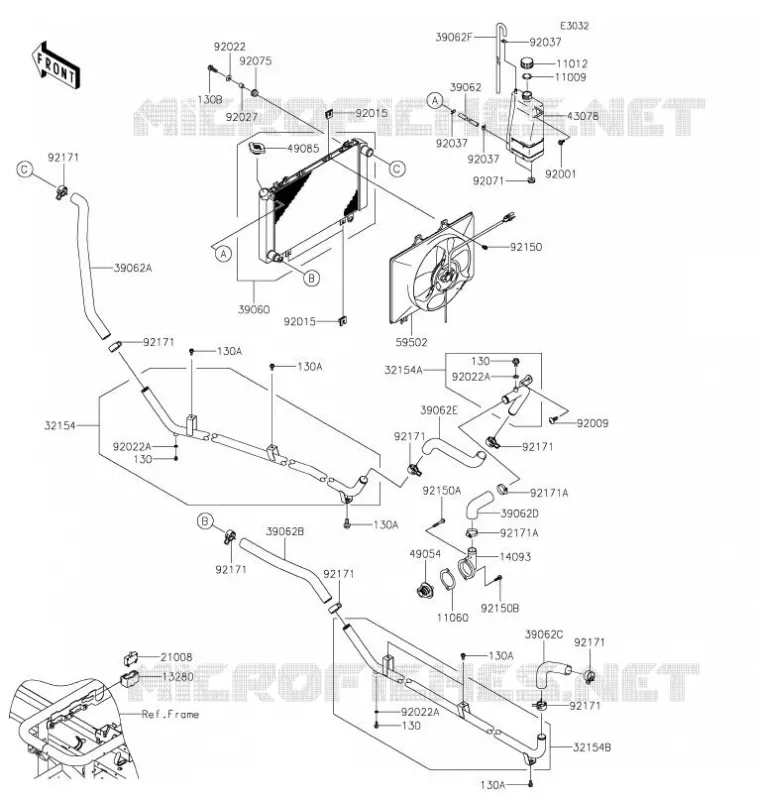 RADIATOR Kawasaki SSV 620 2021 MULE 4000 TRANS  KAF620WMFNN