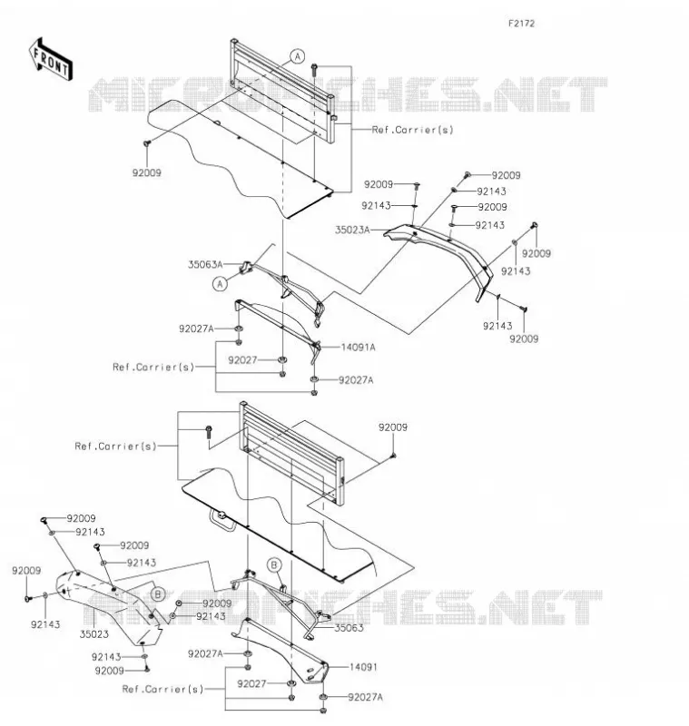REAR FENDER Kawasaki SSV 620 2021 MULE 4000 TRANS  KAF620WMFNN