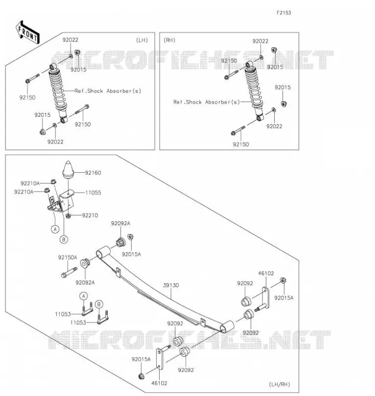 REAR SUSPENSION Kawasaki SSV 620 2021 MULE 4000 TRANS  KAF620WMFNN
