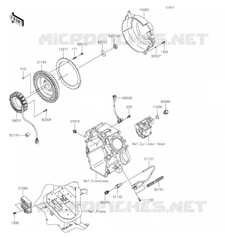 GENERATOR - COIL Kawasaki SSV 620 2021 MULE 4010 4X4  KAF620ZMFNN