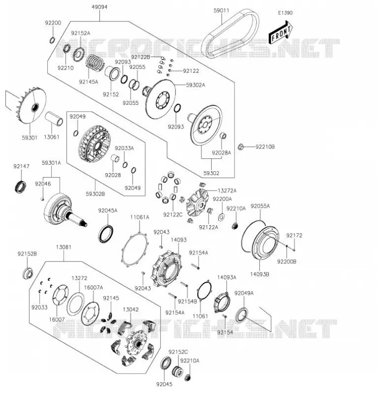 BELT Kawasaki SSV 700 2021 MULE PRO-MX  KAF700CMFNN
