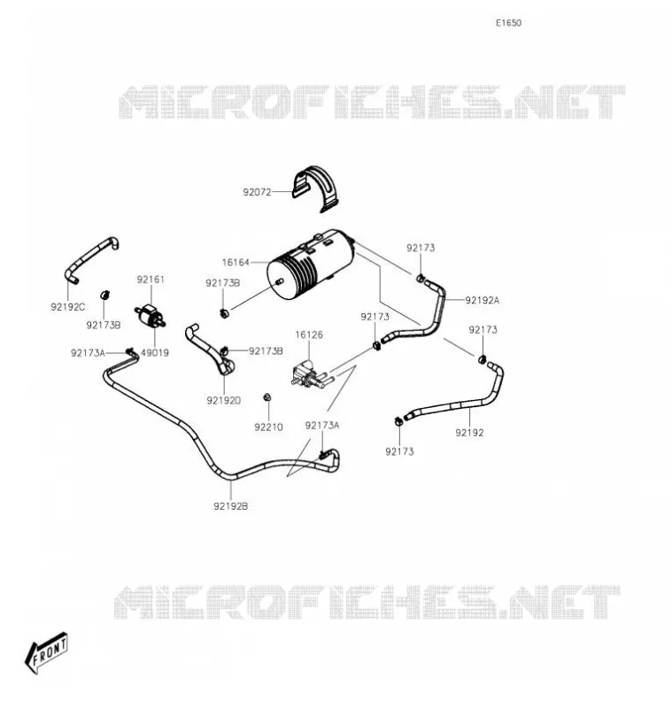 FUEL EVAPORATION SYSTEM(CA) Kawasaki SSV 700 2021 MULE PRO-MX  KAF700CMFNN