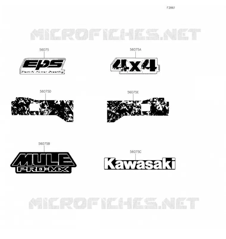 STICKER Kawasaki SSV 700 2021 MULE PRO-MX  KAF700DMFNN