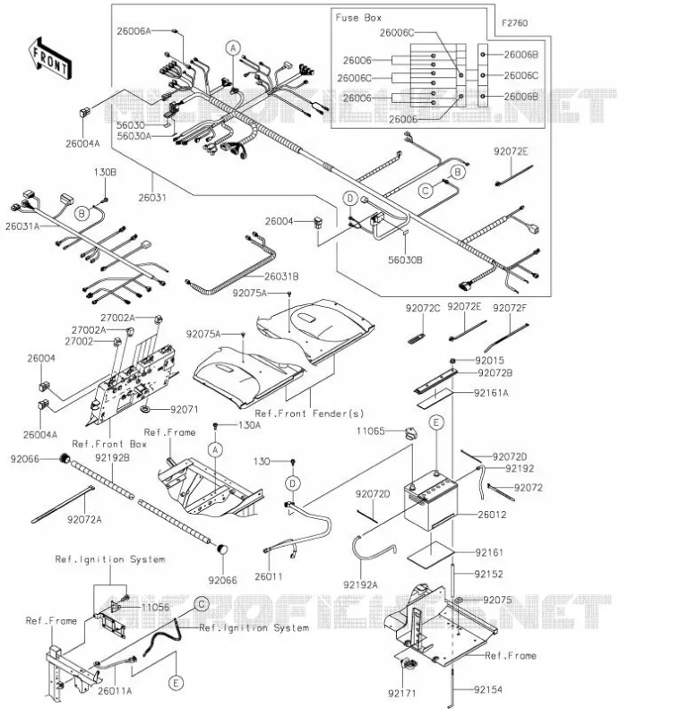 CHASSIS ELECTRICAL EQUIPMENT Kawasaki SSV 820 2021 MULE PRO-FXT  KAF820BMFNN