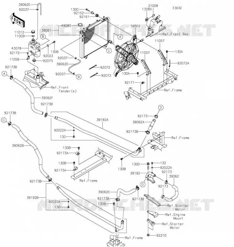 RADIATOR Kawasaki SSV 820 2021 MULE PRO-FXT  KAF820BMFNN