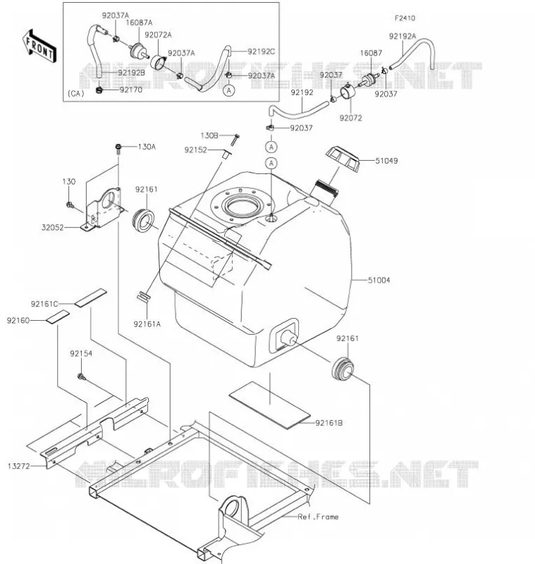 FUEL TANK Kawasaki SSV 820 2021 MULE PRO-FXT  KAF820CMFNN
