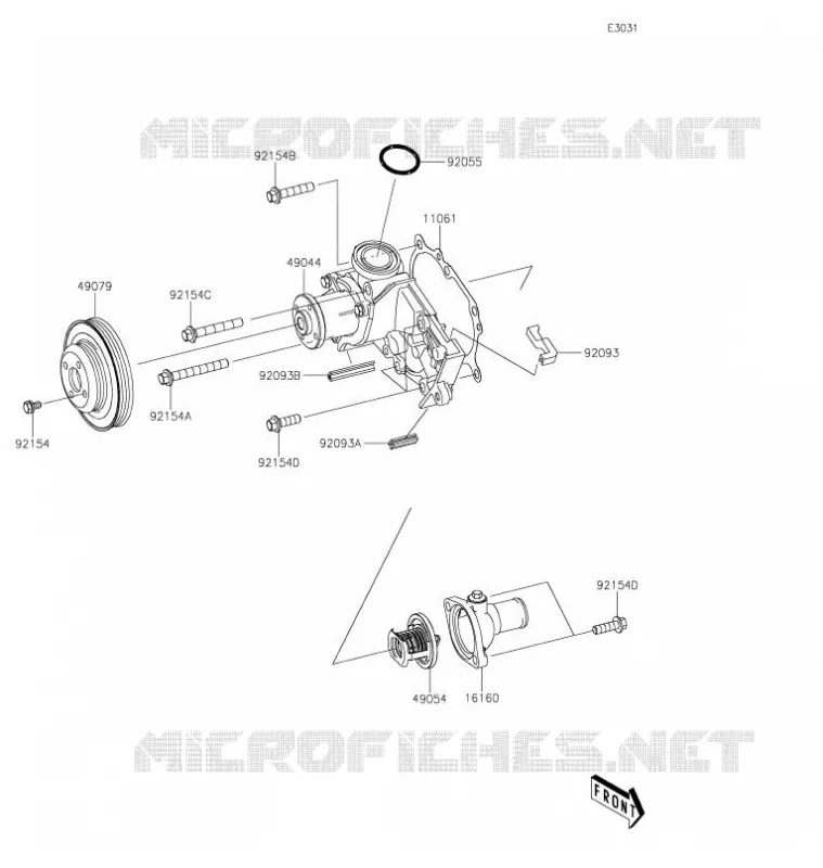 WATER PUMP Kawasaki SSV 820 2021 MULE PRO-FXT  KAF820CMFNN