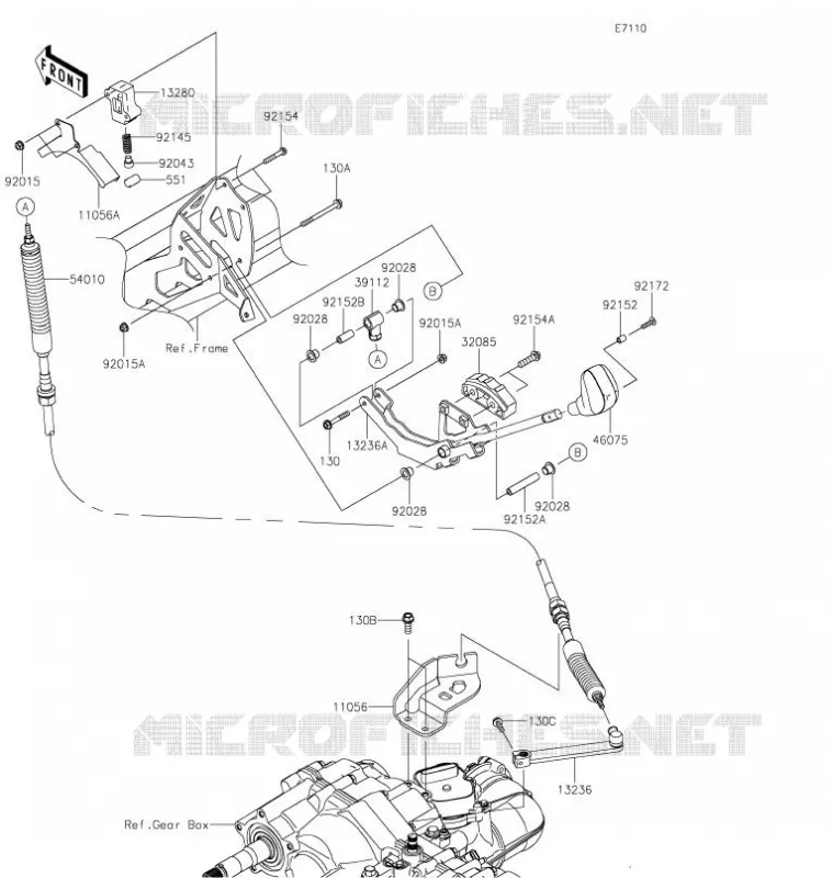 CONTROL Kawasaki SSV 820 2021 MULE PRO-FXT  KAF820CMFNN