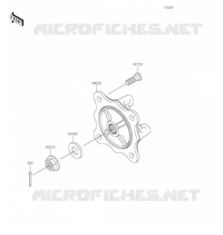 FRONT HUB - BRAKE Kawasaki SSV 820 2021 MULE PRO-FXT  KAF820CMFNN