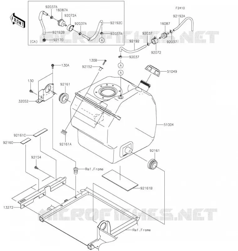 FUEL TANK Kawasaki SSV 820 2021 MULE PRO-FXT  KAF820DMFNN