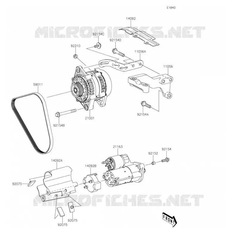 STARTER MOTOR Kawasaki SSV 820 2021 MULE PRO-FX  KAF820EMFNN