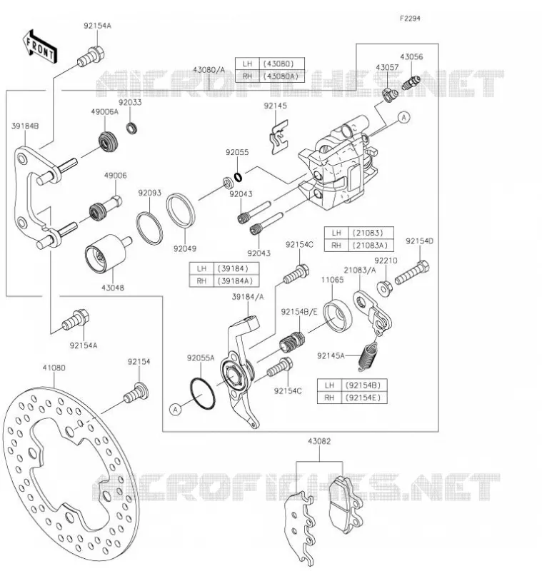 REAR BRAKE Kawasaki SSV 820 2021 MULE PRO-FX  KAF820FMFNN