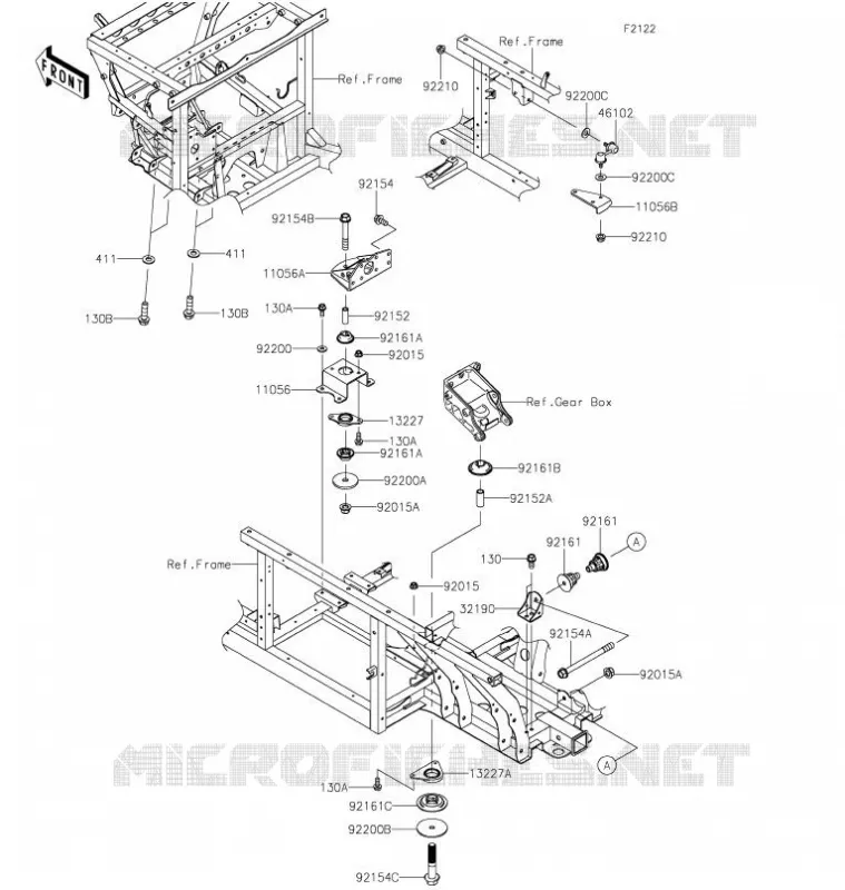 ENGINE MOUNT Kawasaki SSV 820 2021 MULE PRO-FX  KAF820FMFNN