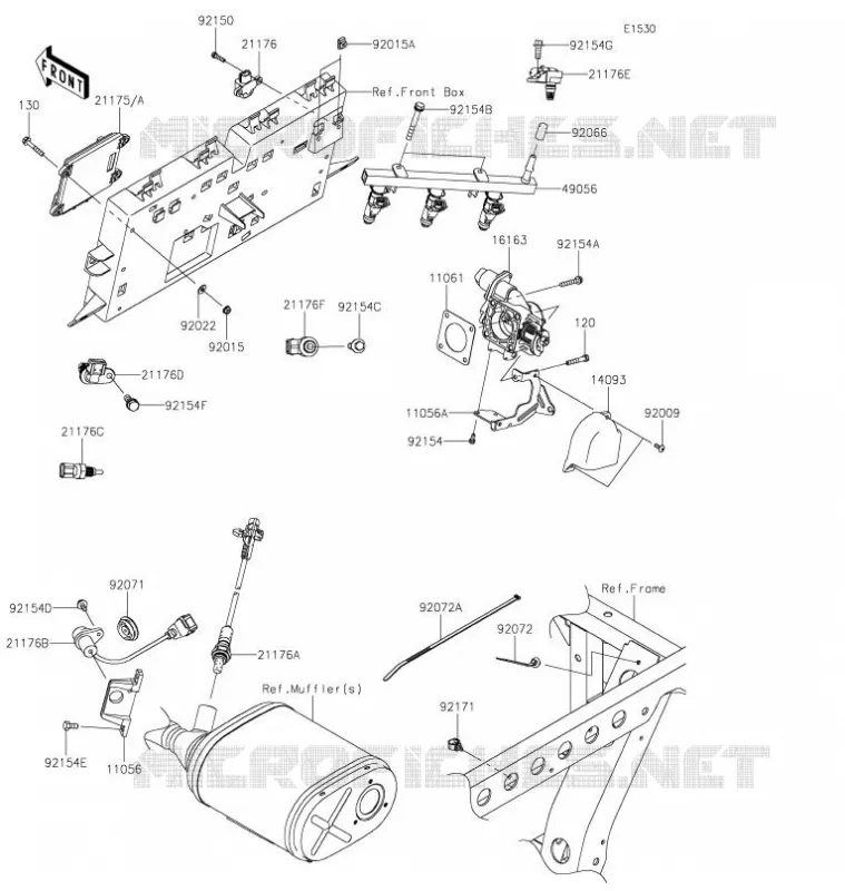 FUEL INJECTION Kawasaki SSV 820 2021 MULE PRO-FX  KAF820GMFNN