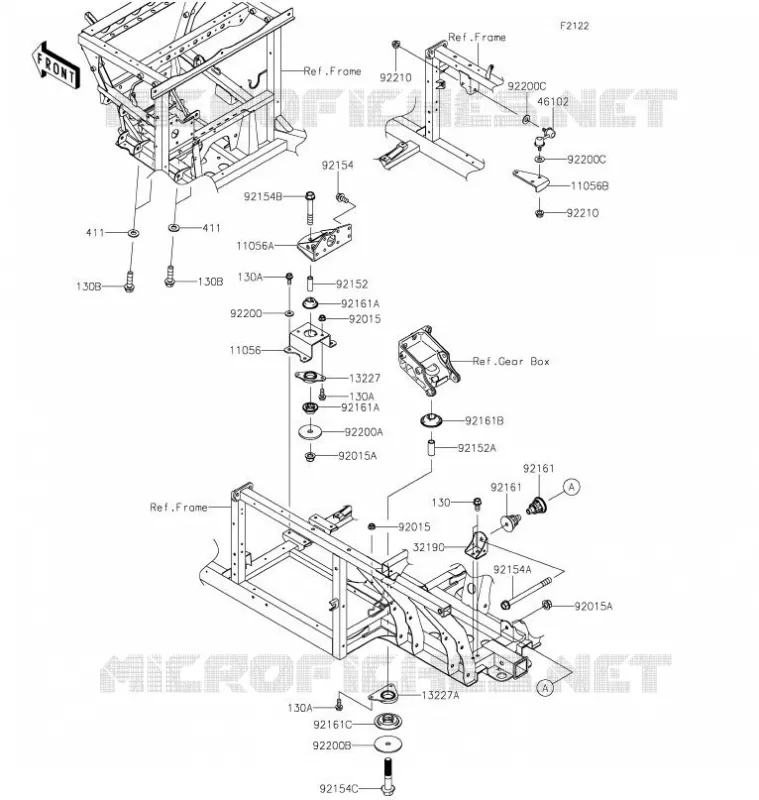 ENGINE MOUNT Kawasaki SSV 820 2021 MULE PRO-FXR  KAF820KMFNN