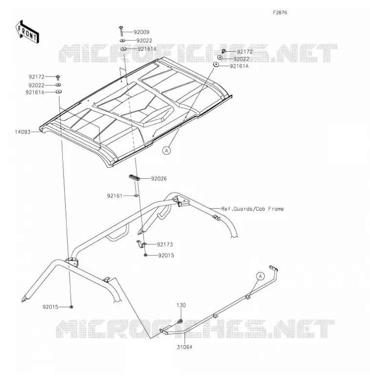 ROOF Kawasaki SSV 820 2021 MULE PRO-FXR  KAF820KMFNN