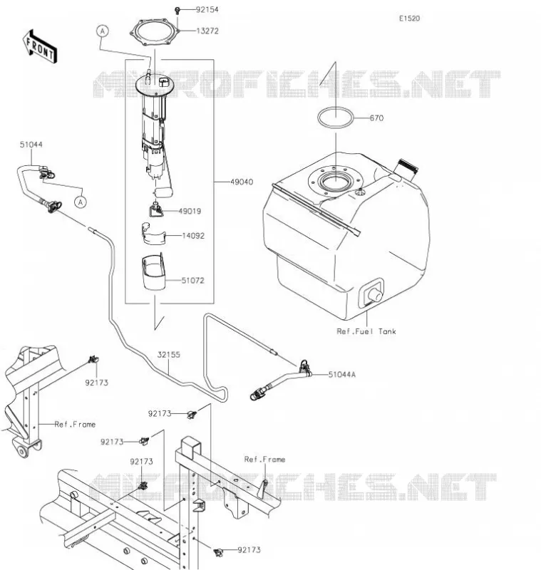 FUEL PUMP Kawasaki SSV 820 2021 MULE PRO-FXT  KAF820MMFNN