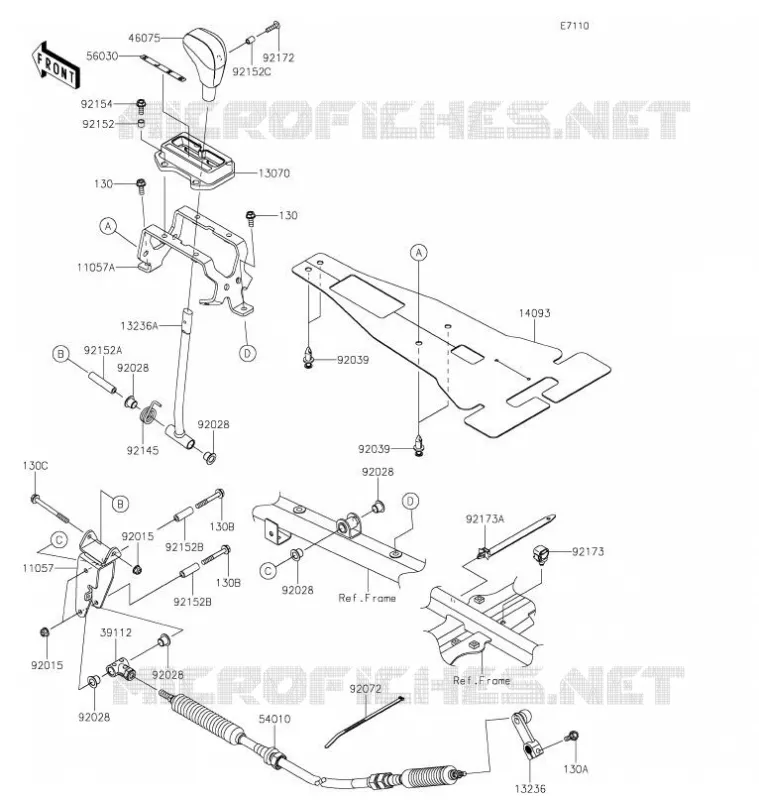 CONTROL Kawasaki SSV 1000 2021 TERYX KRX 1000  KRF1000AMFNN