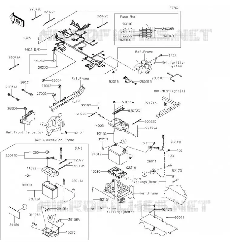 CHASSIS ELECTRICAL EQUIPMENT Kawasaki SSV 800 2021 TERYX  KRF800FMFNN