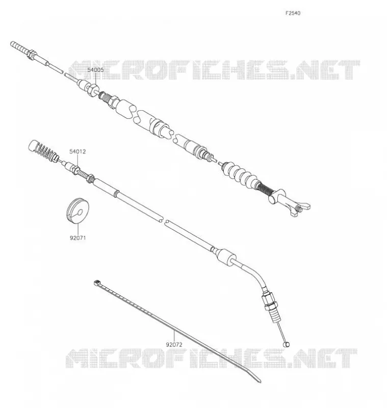 CABLES Kawasaki SSV 800 2021 TERYX  KRF800HMFNN