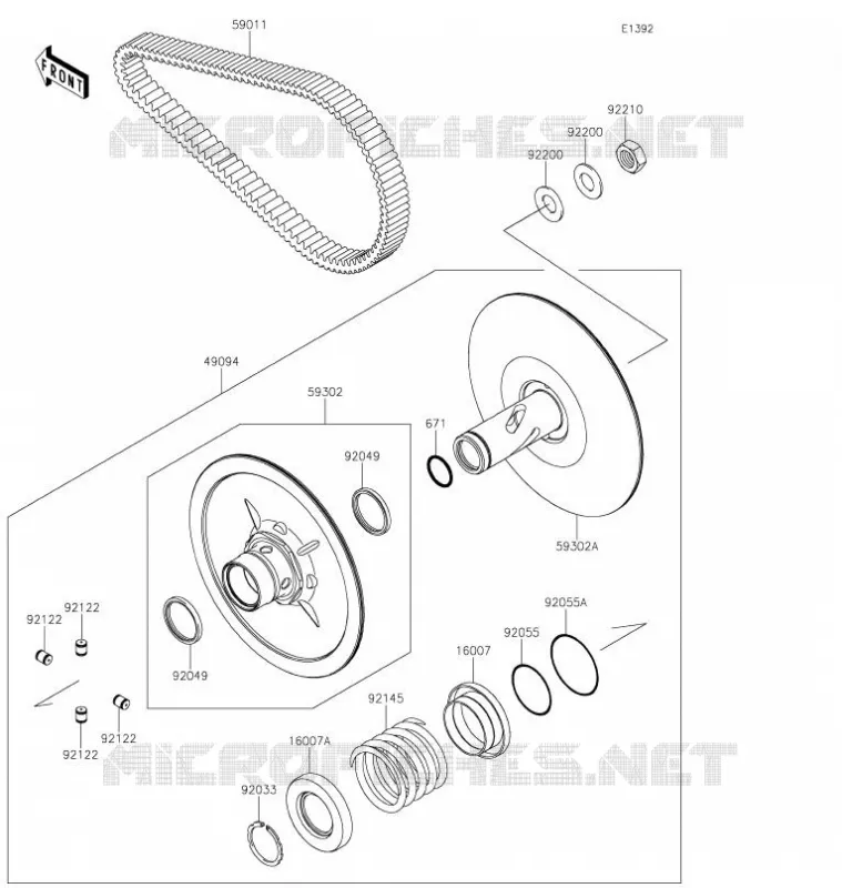 DRIVE CONVERTER - BELT Kawasaki SSV 800 2021 TERYX  KRF800HMFNN
