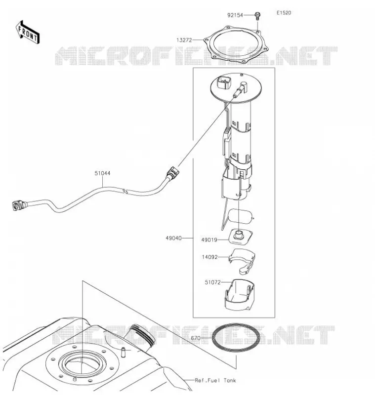 FUEL PUMP Kawasaki SSV 800 2021 TERYX  KRF800HMFNN