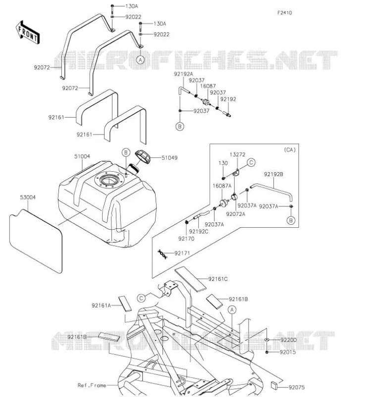 FUEL TANK Kawasaki SSV 800 2021 TERYX  KRF800HMFNN