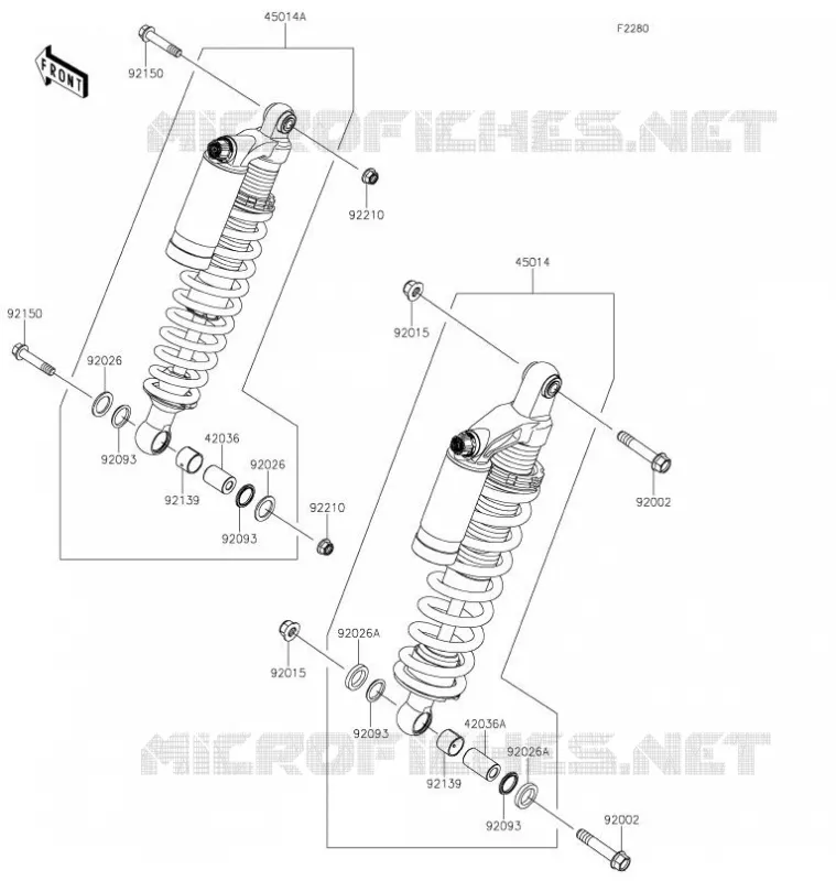 SUSPENSION - SHOCK ABSORBER Kawasaki SSV 800 2021 TERYX  KRF800HMFNN