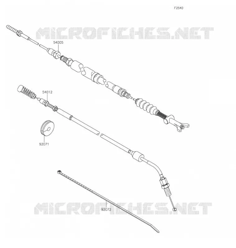 CABLES Kawasaki SSV 800 2021 TERYX4  KRT800FMFNN