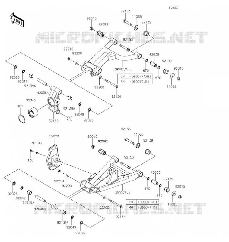 REAR SUSPENSION Kawasaki SSV 800 2021 TERYX4  KRT800GMFNN