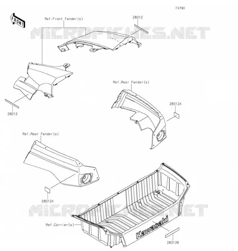 REFLECTOR(CN) Kawasaki SSV 800 2021 TERYX4  KRT800GMFNN