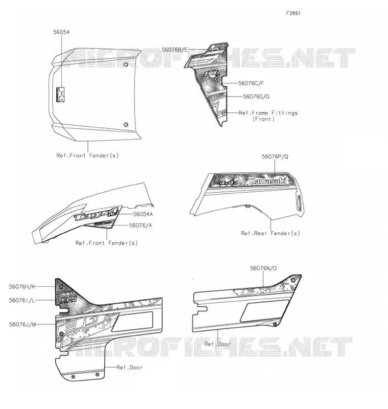 STICKER(GRAYSTONE) Kawasaki SSV 800 2021 TERYX4  KRT800GMFNN