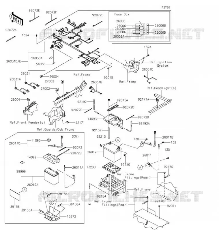 CHASSIS ELECTRICAL EQUIPMENT Kawasaki SSV 800 2021 TERYX4  KRT800GMFNN