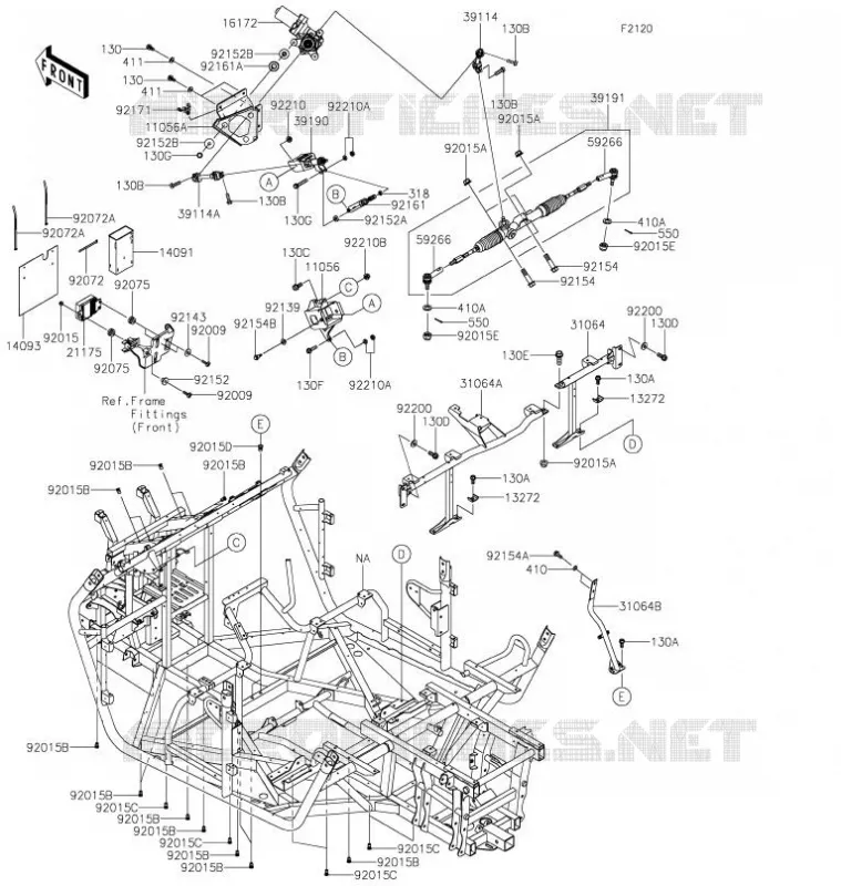 CHASSIS Kawasaki SSV 800 2021 TERYX4  KRT800GMFNN